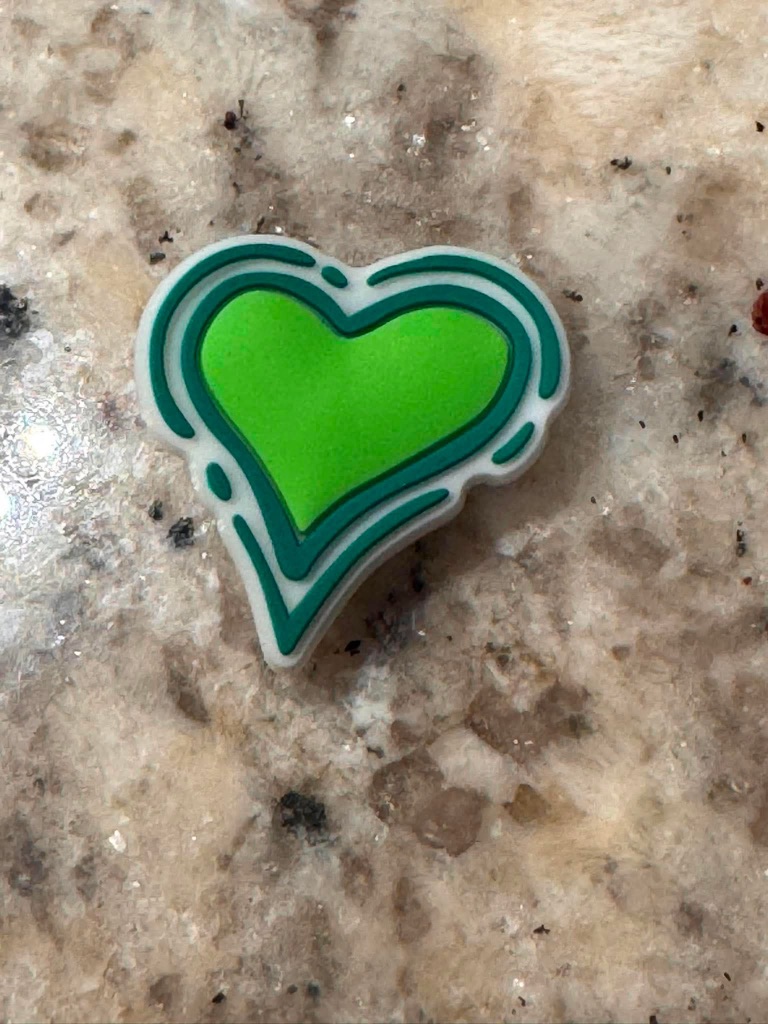 Crocs Shoe Charm Green Heart Shoe Charm